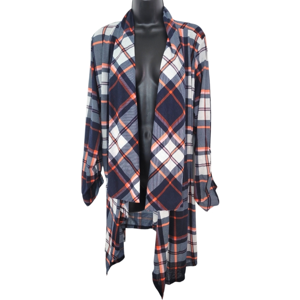 New York Laundry Plaid Cardigan sz 3X